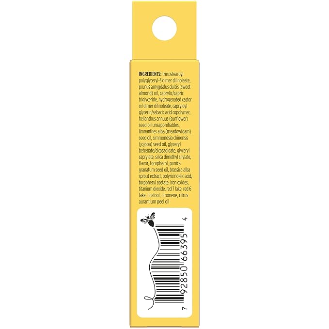 Burt's Bees Lip Oil Golden Hour, Instant Hydration, Nourishes and Softens Lips, Sheer Wash of Color, High Shine Finish, Responsibly Sourced Jojoba Oil, Non Sticky, Wand Applicator, 0.15
