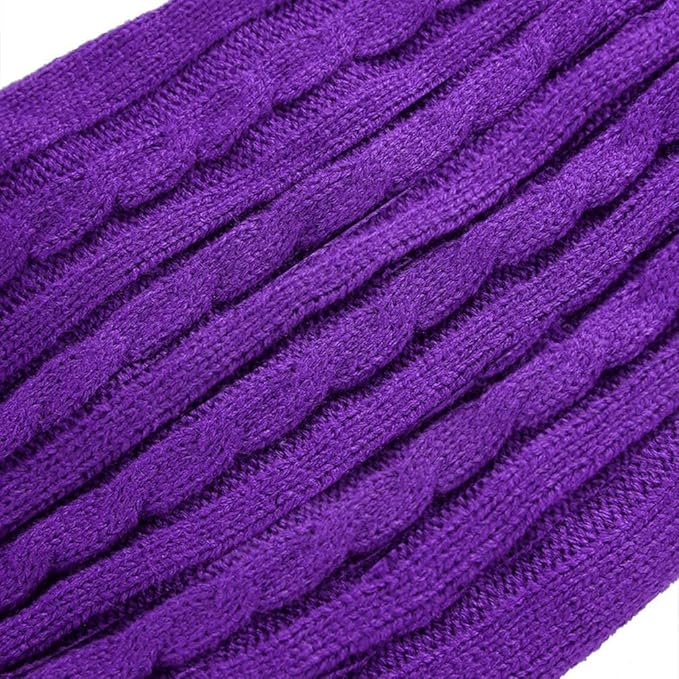 CHBORCHICEN Small Dog Sweaters Knitted Pet Cat Warm Dog Sweatshirt Winter Clothes Kitten Puppy Sweater (Medium, Purple)