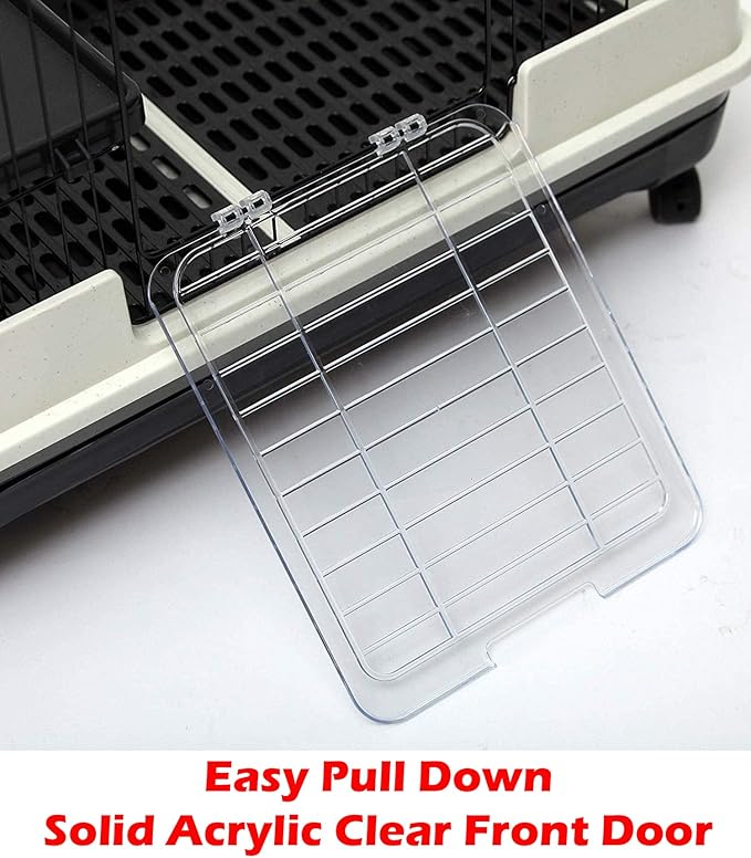Large 5-Level In/Outdoor Small Animal Pet Cage for Guinea Pig Ferret Squirrel Chinchilla Cat Playpen Rabbit Hutch with Solid Platform Ramp Leakproof Litter Easy Clean 2-Inch Deep Tray Lockable Casters