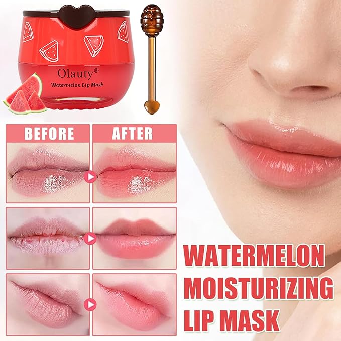6Pcs Bee Lip Balm Honey Pot, Lip Mask Skincare, Mothers Day Gifts,Party Favors Birthday Gifts for Women, Vitamin E with Propolis Lip Sleeping Mask, Moisturizing Balm Bulk Gifts, Cracked Lip Care