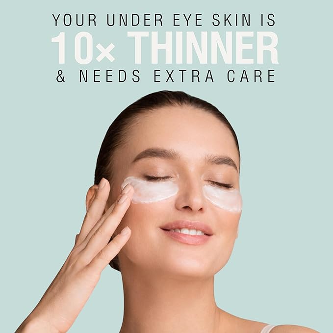 NOVEHA Daily Sensitive Eye Cream for Dry Eyelids & Around Eye; Vegan Ceramide Hydrating Eyelid Moisturizer; Anti-Aging Eye Cream for Fine Lines, Puffiness & Crow’s Feet; Fragrance-Free - 1 oz