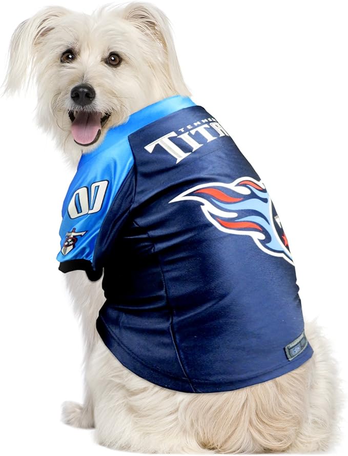 Littlearth NFL Tennessee Titans Premium Pet Jersey, Team Color, Medium