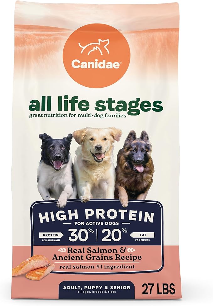 Canidae All Life Stages High Protein Dry Dog Food, Salmon & Ancient Grains Recipe, 27 lbs.