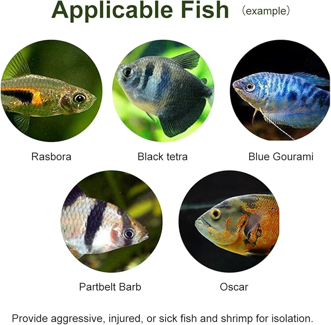 Fish Separation Box, Acrylic Transparent Fish Tank Breeding Isolation Box Aquarium Hatchery Incubator Holder(30CM*10CM*10CM)