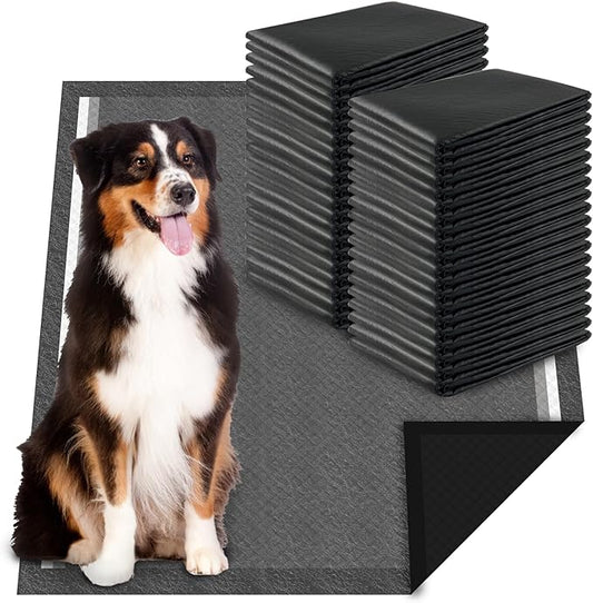 Charcoal Puppy Pads Extra Large, Activated Charcoal Dog Pee Pads, X-Large Odorless Potty Pads for Dogs 28"x34", 40 Count XL Disposable Puppy Pads Pet Training Pads for Housebreaking
