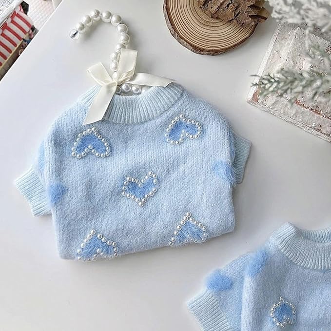 Cute Cat Apparel Warm Dog Sweatshirt Cartoon Kitten Winter Coat Pullover Soft Skin-Friendly Knitwear (S (3.3-5.5lbs))