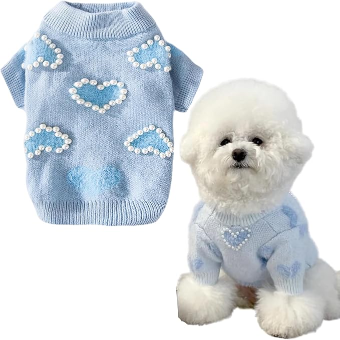 Cute Cat Apparel Warm Dog Sweatshirt Cartoon Kitten Winter Coat Pullover Soft Skin-Friendly Knitwear (S (3.3-5.5lbs))