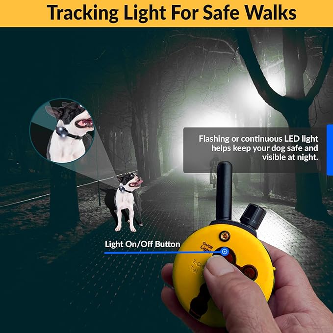 Educator E-Collar Humane Dog Training Collar with Remote, 100 Safe Tapping Stimulation Levels, Night Light, Waterproof, Rechargeable, 1/2 Mile 2 Small-Medium Dogs, Yellow