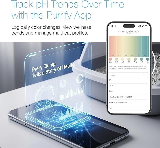 Smart Health Monitoring Cat Litter – Color-Changing, Fast Clumping, Odor Control, Low Dust | 3-Pack