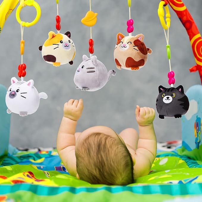 Libima 9 Pcs Mini Stuffed Animals Gifts 3.15 Inch Small Plush Keychains Cute Ornaments Bulk Toys for Baby Shower Birthday Party Gift Bags Fillers Valentines Easter Basket Stuffers(Cat)