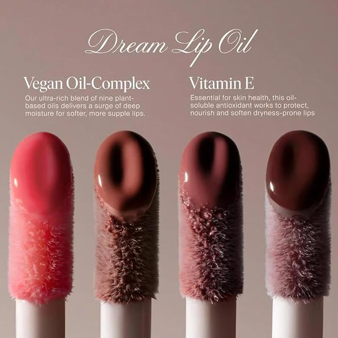 Summer Fridays Dream Lip Oil - Hydrating Tinted Lip Gloss Oil - Non-Sticky Formula with Skincare Benefits for Long-Lasting Softness + Shine - Effortless Beauty Gifts - Blush Dreams (0.15 Oz)