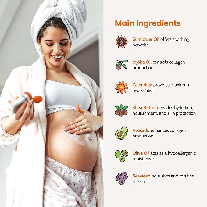 Stretch Mark Remover for Pregnancy, Anti Striae - Anti Stretch Marks, All Natural Organic Maternity Stretch Mark Prevention Lotion with Shea Butter Avocado and Olive Oil