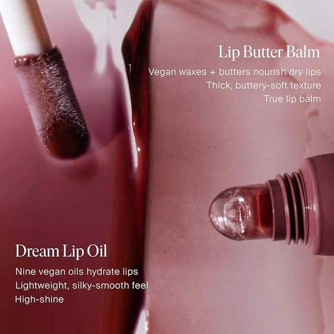 Summer Fridays Dream Lip Oil - Hydrating Tinted Lip Gloss Oil - Non-Sticky Formula with Skincare Benefits for Long-Lasting Softness + Shine - Effortless Beauty Gifts - Rosewood Nights (0.15 Oz)