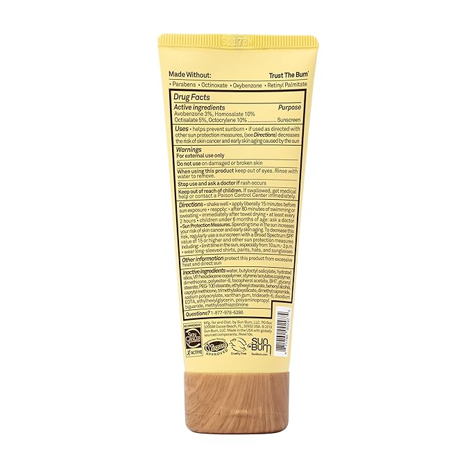 Sun Bum Original SPF 50 Sunscreen Face Lotion - Broad Spectrum Moisturizing Facial Sunscreen with Vitamin E -Fragrance Free - Travel Size - 3 oz