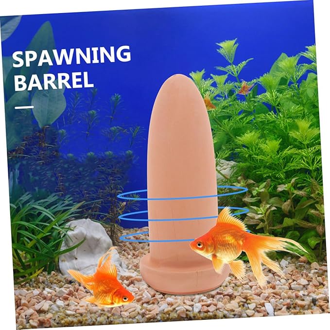 Pottery Clay Fish Breeding Cone for Angelfish and Shrimp Aquarium Spawning Pot Medium Light Brown Decorative Hatchery Incubator for Colorful Fish