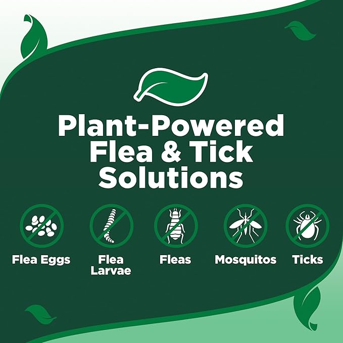 Vet's Best Flea and Tick Yard & Kennel Spray, Dog Flea Spray that Kills Fleas, Mosquitoes, & Ticks, Plant-Based Ingredients, Plant Safe Ready-to-Use Hose Attachment, 32 fl oz