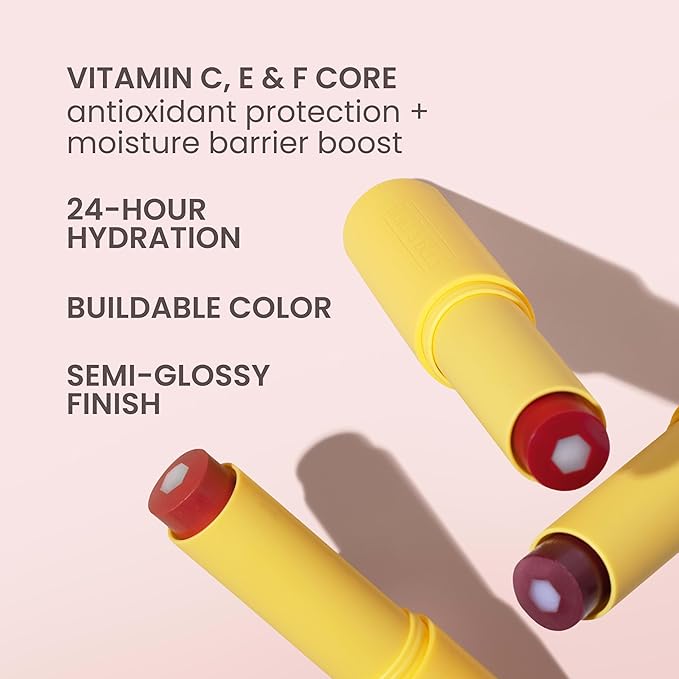 Burt’s Bees Tinted Boosted Balm, Rose Knows, Hydrating Tinted Lip Balm with Vitamin C, E, and F Core, 24 Hour Lip Moisturizer with Responsibly Sourced Beeswax, 100% Natural Origin, 1 Count, 0.16oz