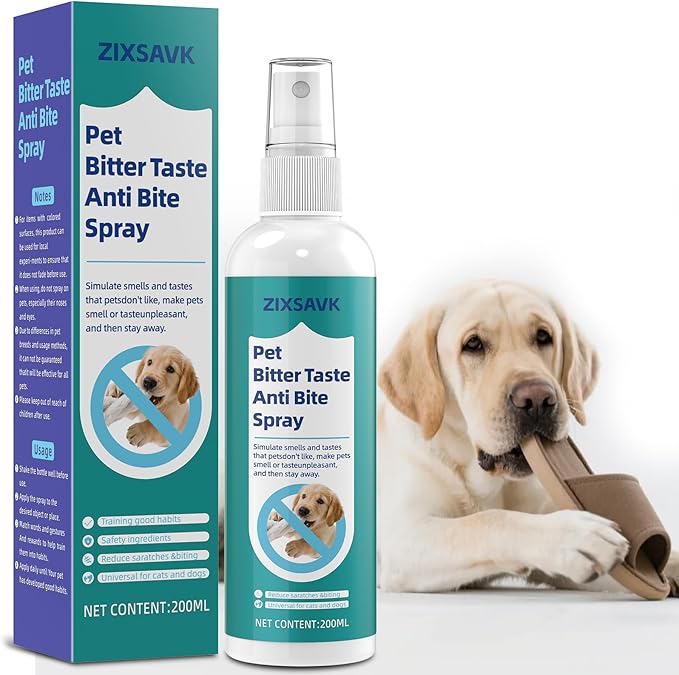 Bitter Apple Spray for Dogs - No Chew Spray for Dogs | Safe, Non-Toxic Chewing Deterrent | Stop Licking, Biting & Destructive Behavior | Training Aid(2 * 200ml)