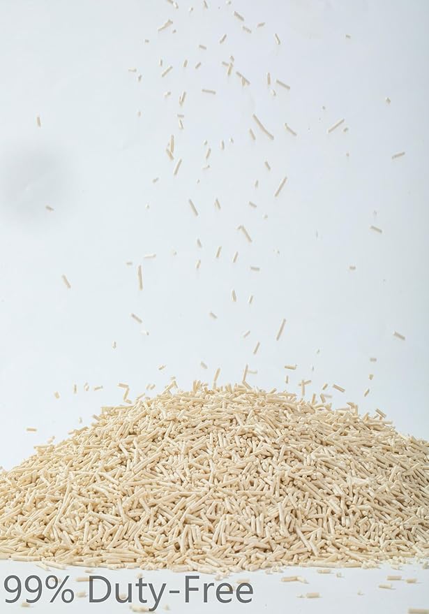 Tofu Cat Litter 5.6LB Fast Clumping, Dust-Free,100% Natrual Raw Materials, Clumping,Flushable,Ultra Absorbent and Fast Drying,Solubility in Water,Really Dust-Free,Less Scattering