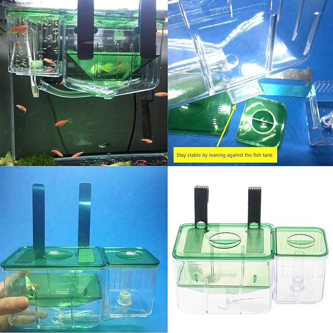 Fishtank Hatchery Incubator Aquarium Small Breeding Box Clear Breeder Isolation Hatching Boxes with Hook Fish Spawning Container