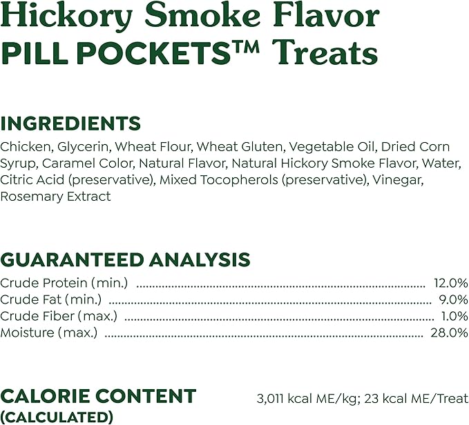 Greenies Pill Pockets for Dogs, Large Size Soft Dog Treats, Hickory Smoke Flavor, 15.8 oz. Pouch