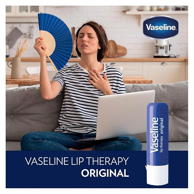 Vaseline Lip Therapy Variety 4-Pack – Original + Aloe Vera Moisturizing Lip Balm with Vitamin E, 0.16 Oz Ea