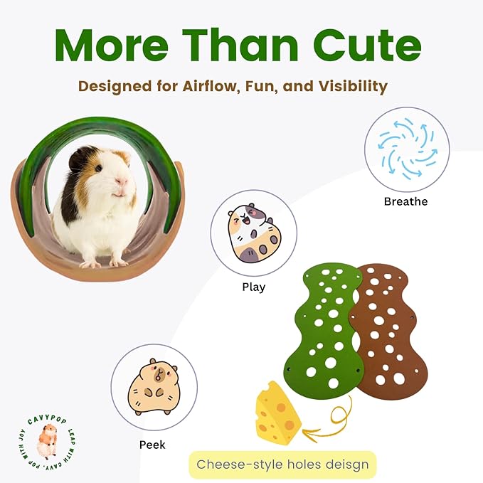 Guinea Pig Tunnel & Hideout – Washable Felt Hide and Play Tube for Small Animal Enrichment, Indoor Cage Accessories for Bunnies, Rabbits, Rats, Chinchillas – Cozy Corner Hideaway – Yellow