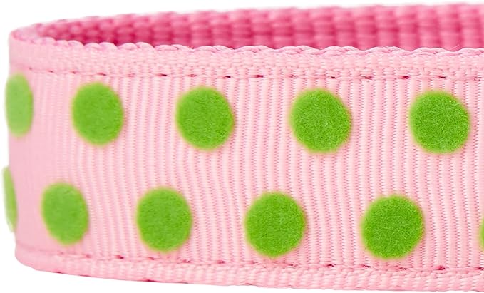 Blueberry Pet Valentine's Day Dog Leash, Velvety Soft-Touch Heart Flocking Lead for Large Dogs, Baby Pink, 4 ft x 1"