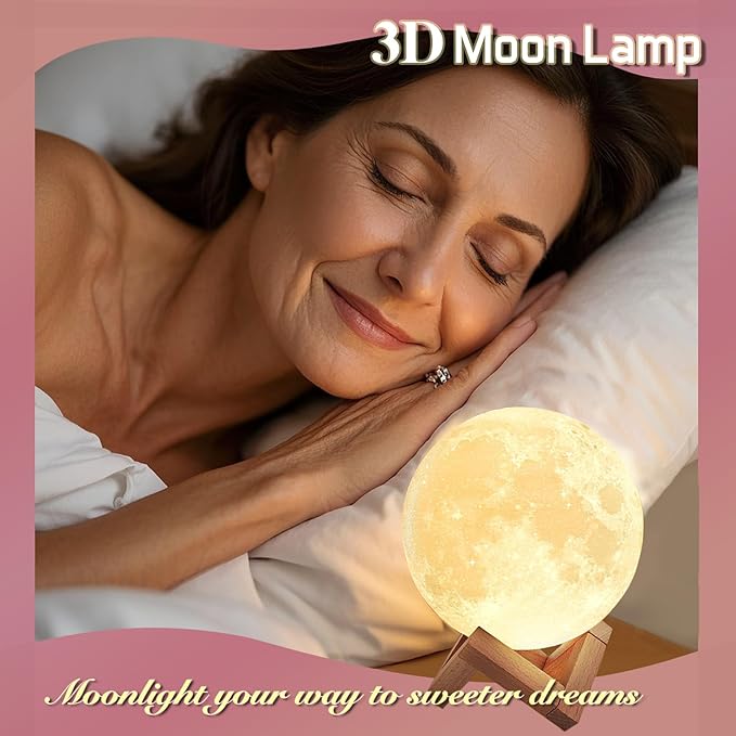 Birthday Gifts,self Care,11PC Care Package with Moon Lamp,Get Well Soon Gift Baskets for Women After Surgery,Condolences Gift Basket for Loss,Sympathy Baskets for Friend,mom (Pink)