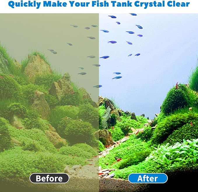 Fish Tank Filters for 10-40 Gallon Tanks, Submersible Aquarium Filter with Filtration, Oxygenation, Wavemaker, Circulation 4-in-1, Powerful Aquarium Filter for Fresh/Saltwater Tank