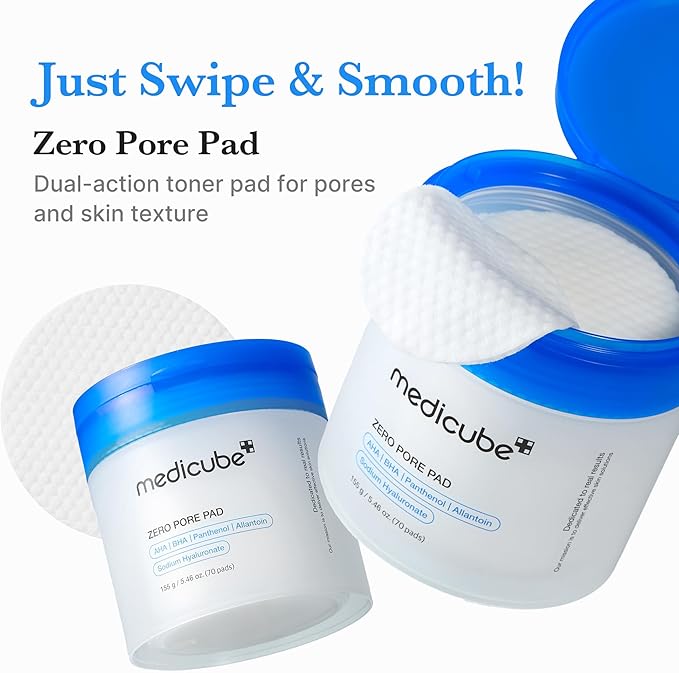 medicube Affordable Trio for Pore & Texture Care: Zero Pore Pads 2.0 and Zero Exosome Shot 7,500 PPM Spicule Facial Serum and Collagen Jelly Cream(50ml) | Korean Skincare Set, Gift Sets