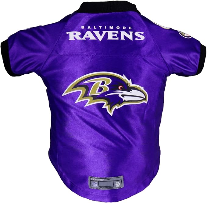 Littlearth NFL Baltimore Ravens Premium Pet Jersey, Team Color, Large