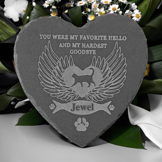 Cat Memorial Stones, Pet Gifts for Cats, Gifts, Loss Cat, of Sympathy Gift Bereavement Remembrance Gift, Headstones 4''×4''/10×10cm