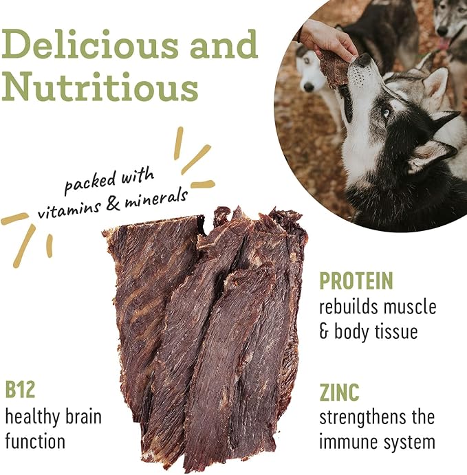 Farm Hounds - Beef Jerky - Premium Natural Jerky for Dogs - 100% Humanely Raised Cattle - Break-to-Size - Great for Training & Treats - No Fillers - Made in USA - 3.5 oz - 2 Pack