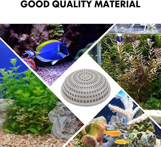 balacoo Aquarium Breeder Box 3.14X3.14X1.57 Inch Moss Breeding Hemisphere with Permeable Holes for Freshwater Fish Tank Isolation and Aquatic Plant Holder