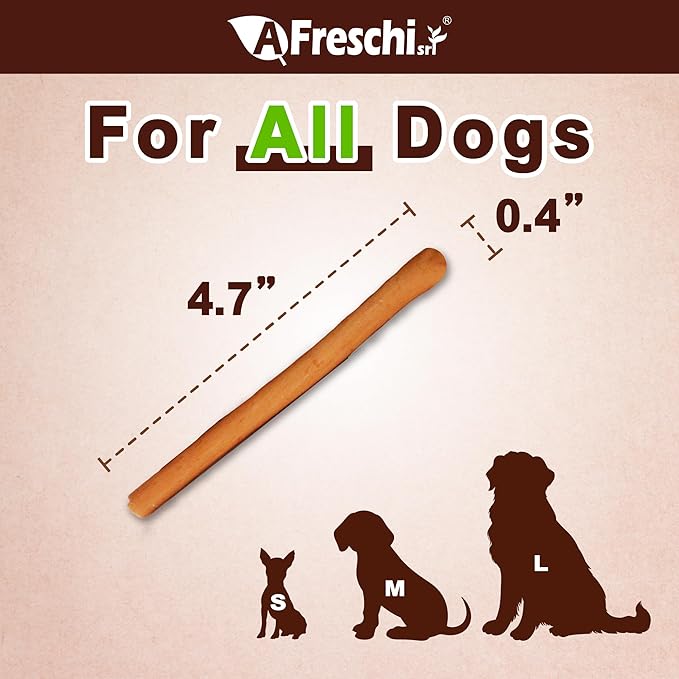 Afreschi Chicken Dog Treats, All Natural, Healthy & Easily Digestible, Grain-Free Puppy Chews, Low-Fat, Human Grade Training & Rewards Dog Snacks, Chicken Sticks with Liver, 24 oz Pack