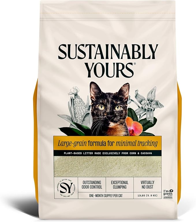 Sustainably Yours Cat Litter, Large-Grain Formula 10 lbs