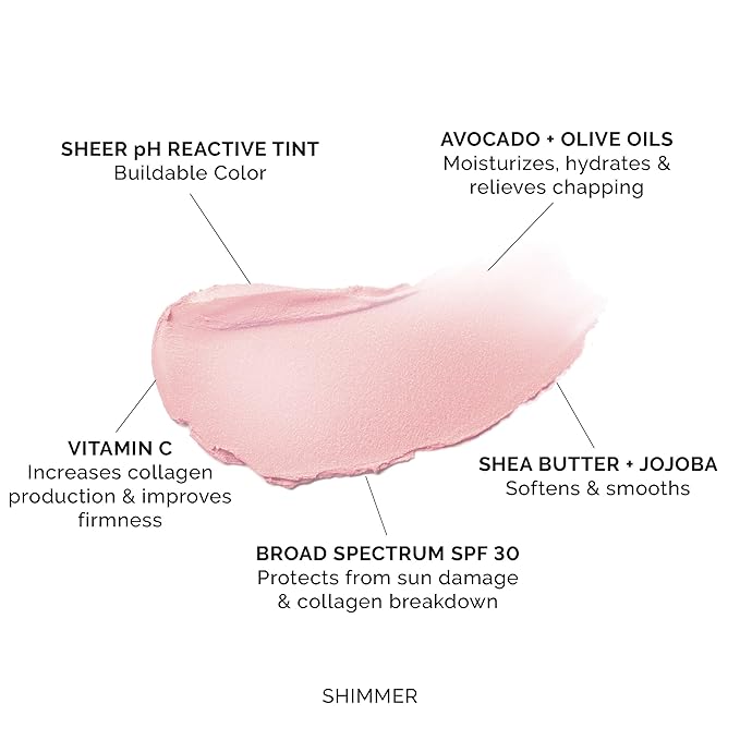 MDSolarSciences Tinted Sheer Lip Balm SPF 30 | Hydrating Lip Sunscreen | Shea Butter, Jojoba & Avocado Oils | Moisturizing, Vegan, & Clean| 0.15 oz, Natural pH Reactive Color Shimmer
