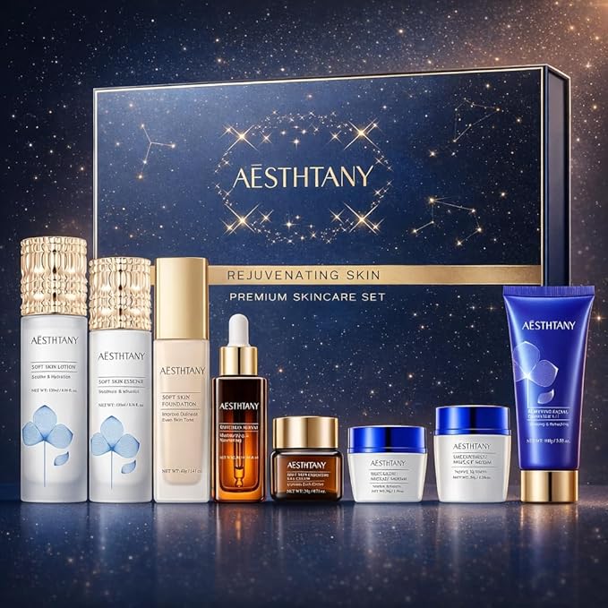 Gentle Nourishing Skin Care Daily Routine Rejuvenating 8-In-1 Skincare Sets Gift Sets