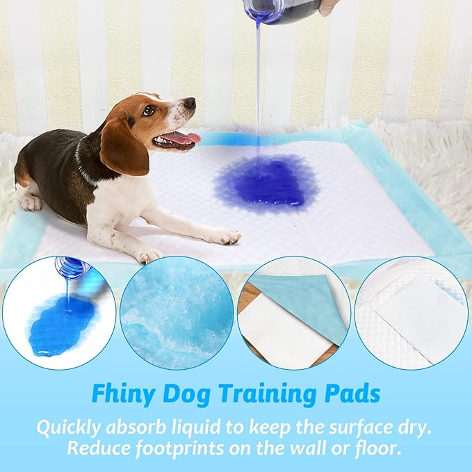 Fhiny Rabbit Pee Pads, 18" x 24" 50 PCS Guinea Pig Disposable Cage Liner Leak-Proof Super Absorbent Potty Training Pad with Quick-Dry Surface for Bunny Cat Puppy or Other Small Animals