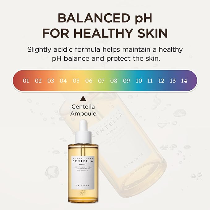 SKIN1004 Madagascar Centella Ampoule, Korean Face Serum with Centella Asiatica for Hydrating & Moisturizing Care, Soothing Facial Serum for Skin Balance and Glow, Korean Skin Care, 3.38 fl.oz / 100 ml