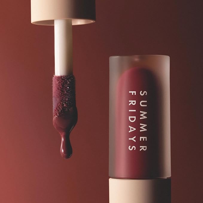 Summer Fridays Dream Lip Oil - Hydrating Tinted Lip Gloss Oil - Non-Sticky Formula with Skincare Benefits for Long-Lasting Softness + Shine - Effortless Beauty Gifts - Midnight Berry (0.15 Oz)