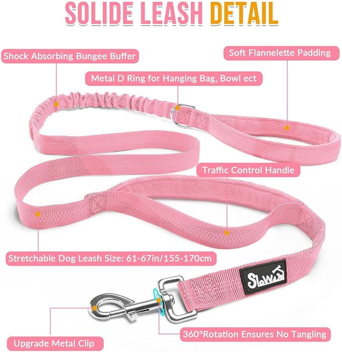 Lukovee No Pull Dog Harness & Leash Set - Heavy Duty Dog Vest Harness with Soft Padded for Medium Large Dogs, Adjustable Reflective Tactical Pet Harness for Easy Walk and Training (L, PI)