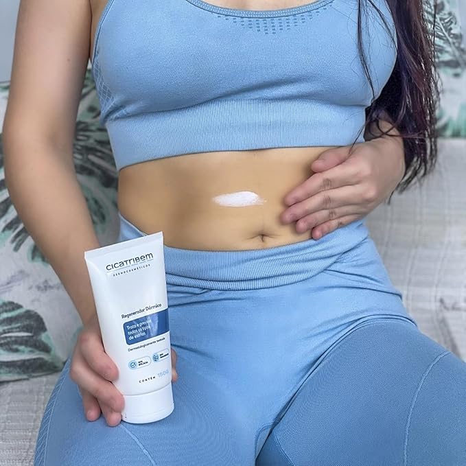 Cicatribem Stretch Mark Cream 150g – Dermal Regenerator, Body Moisturizer, Suitable for All Skin Types, Safe for Pregnant Women