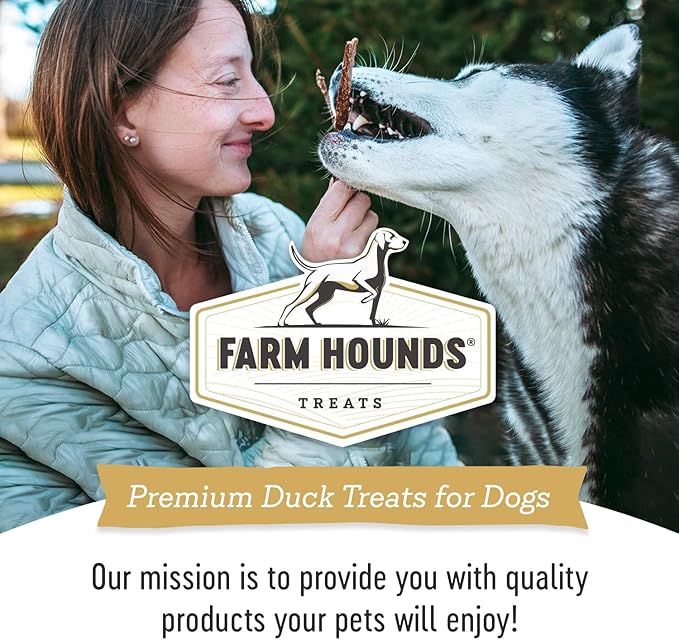 Farm Hounds - Duck Strips - Premium Natural Jerky for Dogs - Made from 100% Humanely Raised Duck - Great for Training & Treats - No Added Fillers - Made in USA - 4.5 oz - 2 Pack