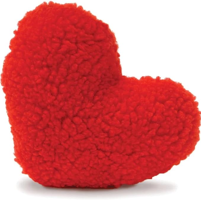 Jeffers Pet Fleecy Red Heart Plush Squeaker Dog Toy, 6.5" - Soft Heart Shaped Fleece Toy for Gentle Play, Plush for Puppies, Idea for Valentine’s Day, Christmas, or Everyday Use