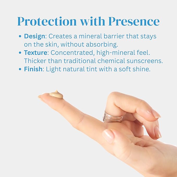 Mineral Face Sunscreen SPF 50, Tinted Aussie Zinc Oxide Sunblock with Hydrating Hyaluronic Acid, Reef Safe, Natural, Vegan, Australian Made, Great for Sensative Skin, Unscented, 100g 3.4oz