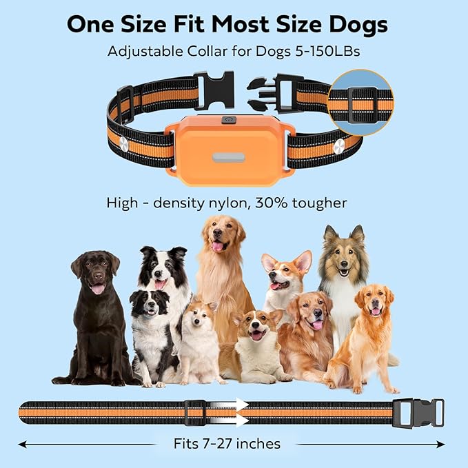 Shock Collar for Dogs (5–150Lbs) 4400FT IPX7 Waterproof Dog Training Collar with Remote Control 5 Training Modes Rechargeable Electric Dog Collar with Light, E collar for Puppy Small Medium Large Dogs