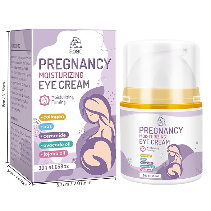 AOAO Plant Formula Hydrating Multi Action Eye Cream, Relieve Wrinkles & Bags, with Collagen and Shea Butter, Pregnancy Eye Care, Healthy and Gentle, 1.058 OZ