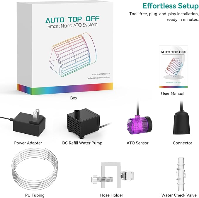 Auto Top Off System ATO Saltwater Aquarium,Water Top Off System for Aquarium,Reef Tank＆Fish Tank- Purple